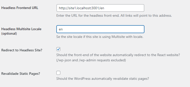 Plugin settings Multisite Locale