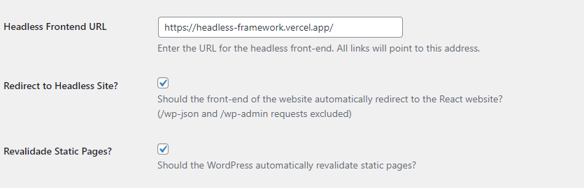 Plugin settings